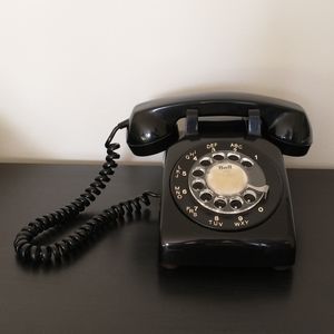 Vintage Classic Black Bell Rotary Phone